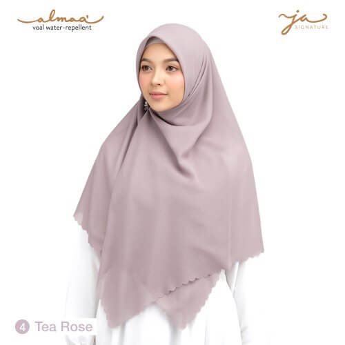 Jilbab Afra Voal Polos - Water Repellent - JAFR - Almaa' 04 Tea Rose